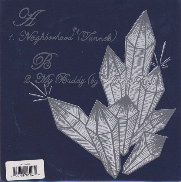 Image of Back Cover of 4715438C: 7" - ARCADE FIRE, Neighborhood #1 (Tunnels) (Legacy; 19075986147, USA, Canada & Europe 2019 Reissue, Foldout Card Picture Sleeve in Stickered PVC, Record Store Day 2019) PVC a little faded. Card sleeve is crisp and clean, Wispy marks to disc only, Strong VG  VG/VG