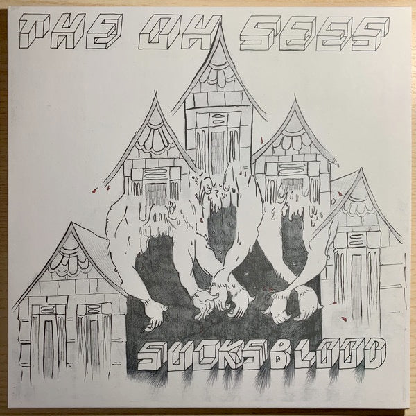Image of Front Cover of 4725281E: LP - THEE OH SEES, Sucks Blood (Castle Face ; CF001, US 2019 Reissue, Download Code) 2cm tear to top edge.  VG/VG+