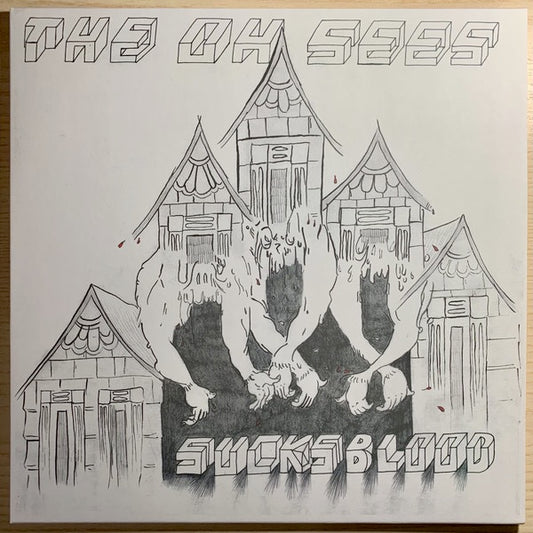 Image of Front Cover of 4725281E: LP - THEE OH SEES, Sucks Blood (Castle Face ; CF001, US 2019 Reissue, Download Code) 2cm tear to top edge.  VG/VG+