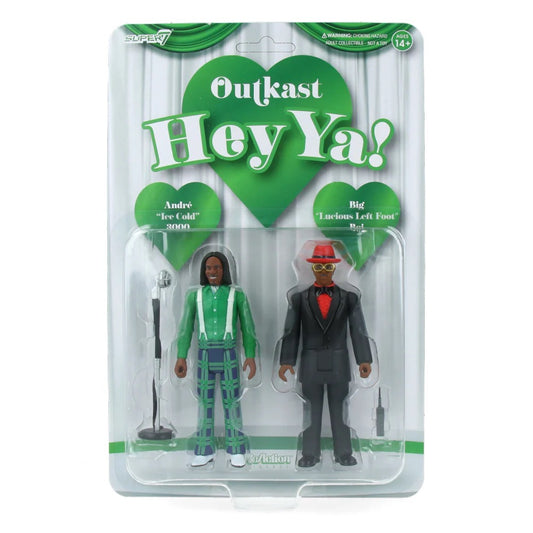 Image of Front Cover of 4715519C: Accessories - OUTKAST, Hey Ya! Action Figures (Reaction/Super 7; , US 2025)   NEW/NEW