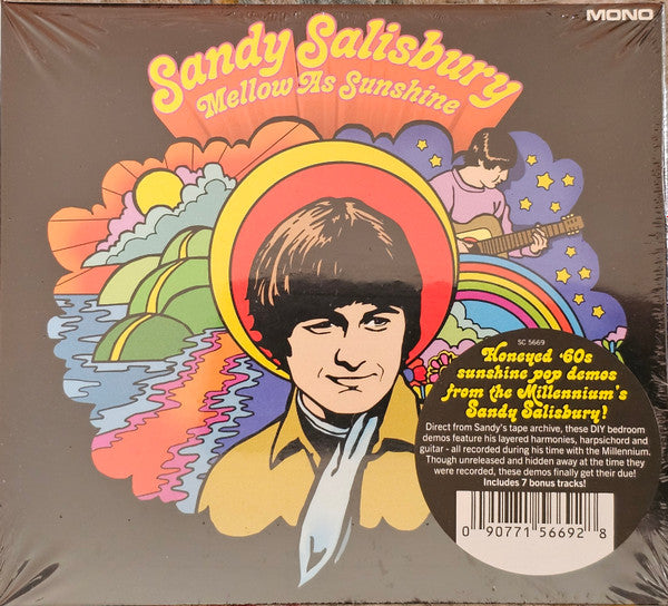 Image of Front Cover of 4755225S: CD - SANDY SALISBURY, Mellow As Sunshine (Sundazed Music; SC 5669, US 2024) Still SEALED In Shrinkwrap  EX/EX