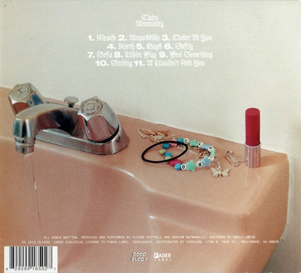 Image of Back Cover of CD - NEW/NEW - CLAIRO, Immunity (Fader Label; 9299185027, US 2019, Digipak), ,  - 0556125S