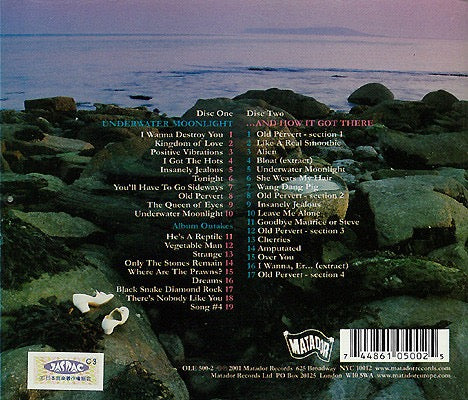 Image of Back Cover of 2xCD - VG+/VG+ - THE SOFT BOYS, Underwater Moonlight (4AD; PCD-5630/1, Japan 2001, Double CD Case), ,  - 4715505C
