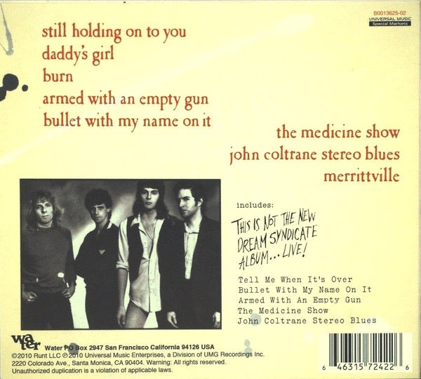 Image of Back Cover of 4715506C: CD - THE DREAM SYNDICATE, Medicine Show (Water; water242, US 2010, Digipak, Booklet)   VG/VG+