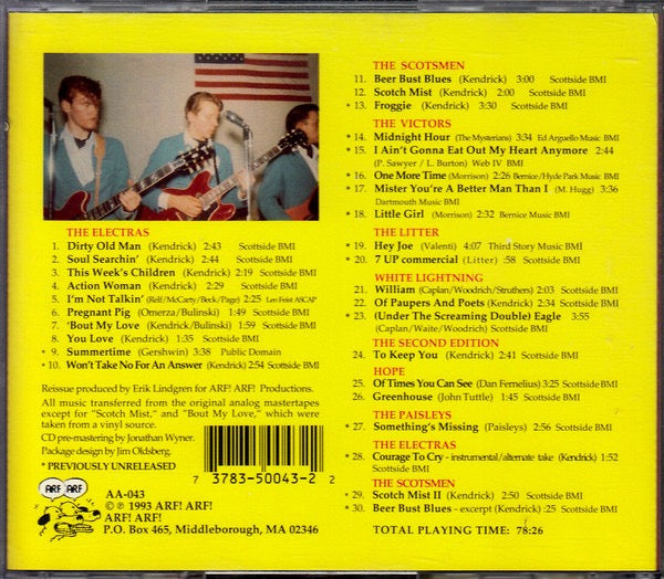 Image of Back Cover of CD - VG+/VG+ - VARIOUS, The Scotty Story - Minnesota's Legendary '60s Rock Label! (Arf! Arf!; AA-043, US 1993, Jewel Case), ,  - 4715507C