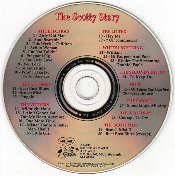 Image of Label Cover of CD - VG+/VG+ - VARIOUS, The Scotty Story - Minnesota's Legendary '60s Rock Label! (Arf! Arf!; AA-043, US 1993, Jewel Case), ,  - 4715507C