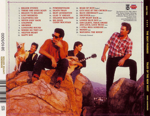 Image of Back Cover of CD - VG+/VG+ - THE BEAT FARMERS, Tales Of The New West (Rhino Handmade; RHM2 7856, US 2004, Jewel Case, Limited Numbered Edition), ,  - 4735266E
