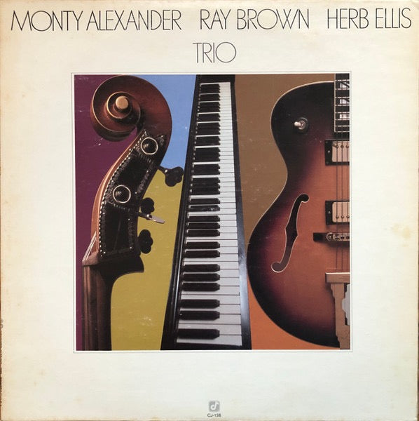 Image of Front Cover of LP - VG/G+ - MONTY ALEXANDER / RAY BROWN / HERB ELLIS, Trio (Concord Jazz; CJ-136, US 1981), Light marks, close to VG. Light wear and sticker ghost top right.,  - 3016108C