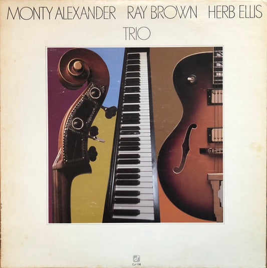 Image of Front Cover of LP - VG/G+ - MONTY ALEXANDER / RAY BROWN / HERB ELLIS, Trio (Concord Jazz; CJ-136, US 1981), Light marks, close to VG. Light wear and sticker ghost top right.,  - 3016108C