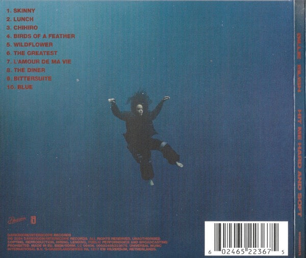 Image of Back Cover of CD - NEW/NEW - BILLIE EILISH, Hit Me Hard And Soft (Darkroom; 6522367, Europe 2024, Card Sleeve), ,  - 0536027E