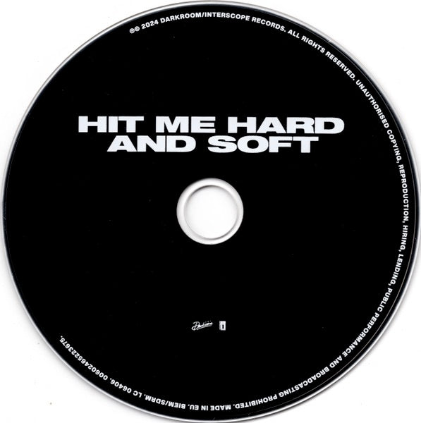 Image of Label Cover of CD - NEW/NEW - BILLIE EILISH, Hit Me Hard And Soft (Darkroom; 6522367, Europe 2024, Card Sleeve), ,  - 0536027E