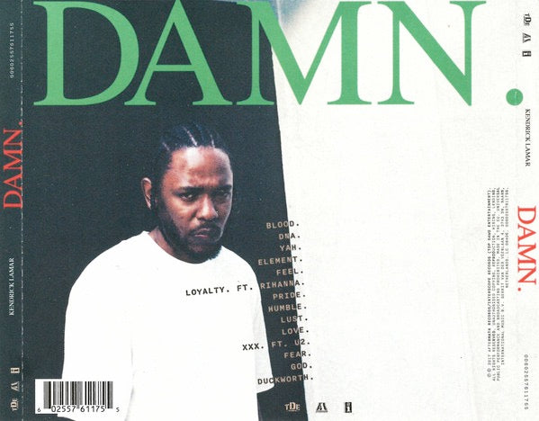 Image of Back Cover of CD - NEW/NEW - KENDRICK LAMAR, Damn (Top Dawg Entertainment; 5761175, Europe 2017, Jewel Case), ,  - 0736159E