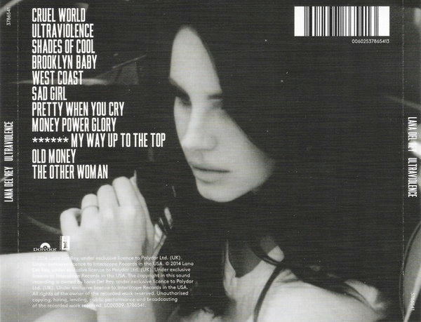 Image of Back Cover of CD - NEW/NEW - LANA DEL REY, Ultraviolence (Polydor; 3786541, Europe 2014, Jewel Case), ,  - 2436210E