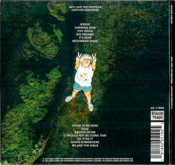 Image of Back Cover of CD - NEW/NEW - AMYL AND THE SNIFFERS, Cartoon Darkness (Rough Trade; RT0510CD, Europe 2024, Card Sleeve), ,  - 0436222E