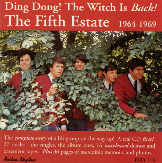 Image of Front Cover of 4835019E: CD - THE FIFTH ESTATE / THE D-MEN, Ding Dong! The Witch Is Back! 1964-1969 (Boston Skyline; BSD 116, US 1993, Jewel Case)   VG+/VG+