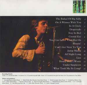 Image of Back Cover of 4855009S: CD - JESS RODEN, Live At The BBC (Band Of Joy Music Ltd. ; BOJCD 015, UK 1996)   VG+/VG+