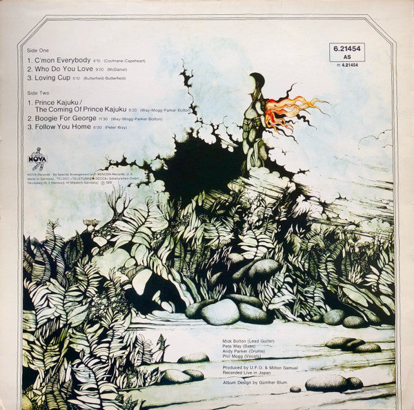 Image of Back Cover of 4815068C: LP - UFO, Live (Nova - No Label Code; SLK 16769-P, Germany Reissue) Sleeve is a bit worn, small sticker on rear.  VG/VG