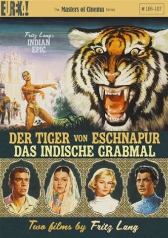 Image of Front Cover of 2xDVD - VG+/VG+ - FRITZ LANG, Tiger von Eschnapur/Das indische Grabmal (Eureka!; EKA50047, UK , Booklet), ,  - 4835108E