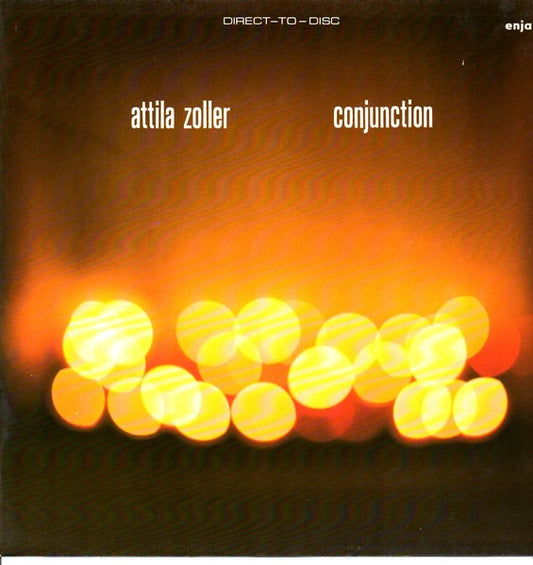 Image of Front Cover of 4815225C: LP - ATTILA ZOLLER, Conjunction (Enja Records; 3051 ST, Germany 1981, Glossy Sleeve) Light Marks only.  VG+/VG