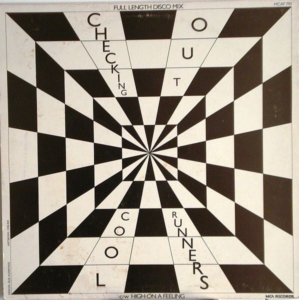 Image of Back Cover of 12" - VG/VG+ - COOL RUNNERS, Checking Out (MCA Records; MCAT 793, UK 1982, Picture Sleeve), Light ringwear on sleeve.,  - 4146110S
