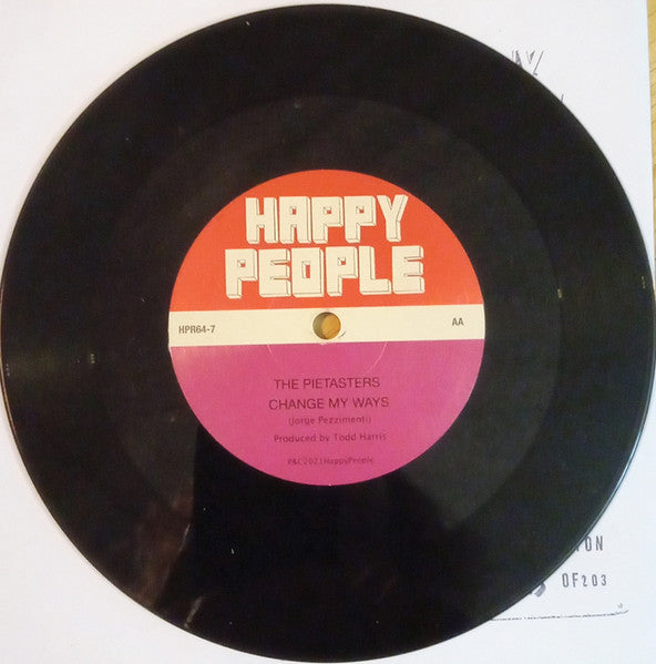 Image of Label Cover of 7" - EX/EX - THE PIETASTERS, Keep On Lyin' / Change My Ways (Happy People; HPR 64, UK 2021, Stamped Sleeve, Solid Centre / Limited Edition of 100 / Black Vinyl), ,  - 4855191S