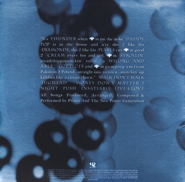 Image of Back Cover of 2xLP - NEW/NEW - PRINCE & THE NEW POWER GENERATION, Diamonds And Pearls (NPG Records; 603497843817, Worldwide 2023 Reissue, Inner, Clear Vinyl), ,  - 1236084E