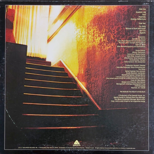 Image of Back Cover of LP - VG/VG+ - THE ELEVENTH HOUSE FEATURING LARRY CORYELL, Aspects (Arista; AL 4077, US 1976), Cut-out (Notched) but still in shrink.,  - 4815266C