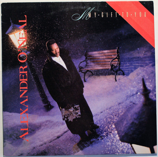 Image of Front Cover of 4815276C: LP - ALEXANDER O'NEAL, My Gift To You (Tabu Records; 463152 1, UK 1988, Insert, Red Artist Title on Sleeve)   VG+/VG+