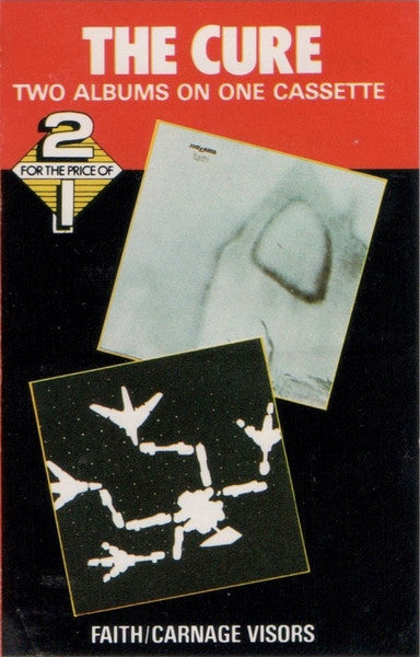 Image of Front Cover of 4855259S: Cassette - THE CURE, Faith / Carnage Visors (Elektra; 60783-4, US 1988)   VG+/VG+