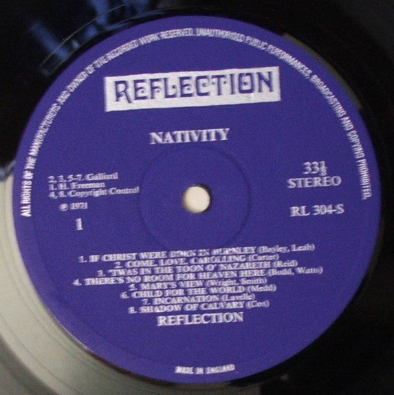 Image of Label Cover of 4815281C: LP - REFLECTION, Nativity (Reflection ; RL 304-S, UK 1971, Textured Gatefold Sleeve) Lightest of marks, Clean sleeve  VG+/VG
