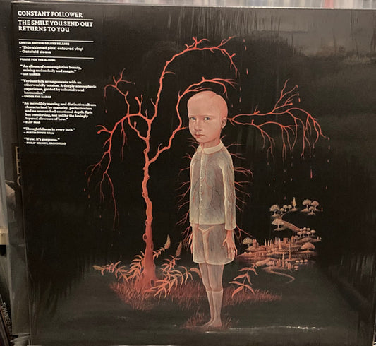 Image of Front Cover of 4845212S: LP - CONSTANT FOLLOWER, The Smile You Send Out Returns To You (Last Night From Glasgow; LNFG174, UK 2025, Gatefold, Black Inner, 3 Stickers, Pink Vinyl)   VG+/VG+