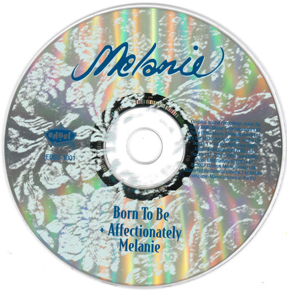 Image of Label Cover of CD - VG+/VG+ - MELANIE, Born To Be + Affectionately Melanie (Edsel Records; EDSS 1001, UK 2007, Jewel Case, Booklet), ,  - 4835224E
