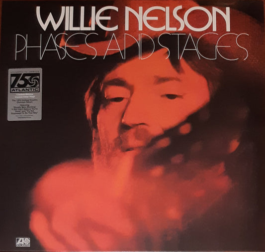 Image of Front Cover of 4845271S: LP - WILLIE NELSON, Phases And Stages (Atlantic; RCV1 7291, Worldwide 2023 Reissue, Clear Vinyl)   EX/EX
