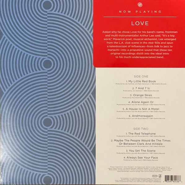 Image of Back Cover of LP - VG+/VG+ - LOVE, Now Playing (Rhino Records; RCV1 726577, Worldwide 2024, Red Transparent Vinyl), ,  - 2426210E