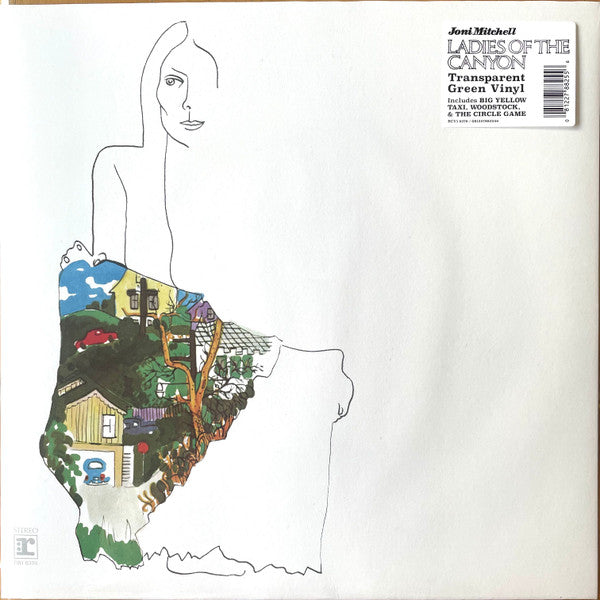 Image of Front Cover of LP - VG+/VG - JONI MITCHELL, Ladies Of The Canyon (Reprise Records; RCV1 6376, Europe 2023 Reissue, Green Vinyl), Very slight warp, doesnt affect playback, some very faint marks. ,  - 2216561C