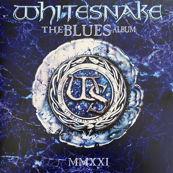 Image of Front Cover of 4815491C: 2xLP - WHITESNAKE, The Blues Album (Rhino Records; 0190295156152, Germany 2021, Gatefold, Insert, Blue Vinyl) Still In Opened Shrinkwrap With Hype Sticker  EX/VG+