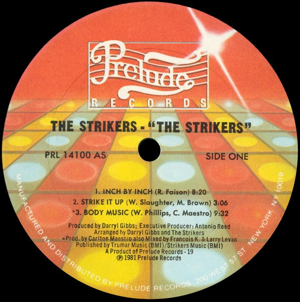 Image of Label Cover of LP - VG/VG - THE STRIKERS, Body Music (Prelude; PRLD608, US 1981), ,  - 3926083E