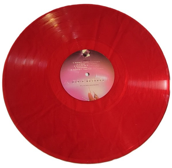 Image of Label Cover of 4815501C: LP - MARIA BECERRA, Animal (300 Entertainment; 5050, Argentina 2021, Red Vinyl) Still In Opened Shrinkwrap  EX/VG+