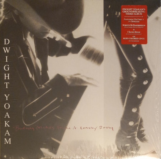 Image of Front Cover of 4815506C: LP - DWIGHT YOAKAM, Buenas Noches From A Lonely Room (Rhino Records; R1 25749, Europe 2024 Reissue, Inner, Ruby Vinyl) Still In Opened Shrinkwrap With Hype Sticker  EX/EX