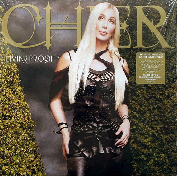 Image of Front Cover of 4815521C: LP - CHER, Living Proof (Warner Records; 5054197984648, Europe 2024 Reissue, Inner, Cola Bottle Green Vinyl) Still In Opened Shrinkwrap With Hype Sticker  EX/EX
