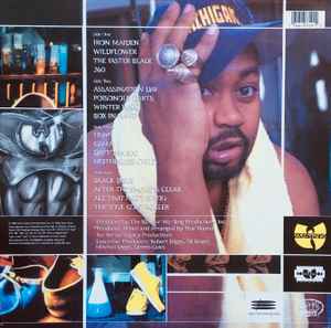 Image of Back Cover of 4915006C: 2xLP - GHOSTFACE KILLAH, Ironman - Instrumental (Razor Sharp Records; E2 67729, UK 1996, Picture Sleeve) Discs all have marks and hairlines, side 2 has several larger scratches than the rest. Sleece has light creasing at the opening towards the bottom and light wear to corners.  VG/G