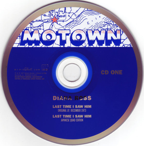 Image of Label Cover of 4935022E: 2xCD - DIANA ROSS, Last Time I Saw Him (Motown; B0008095-02, US 2007, Double Digipak, Booklet)   VG/VG