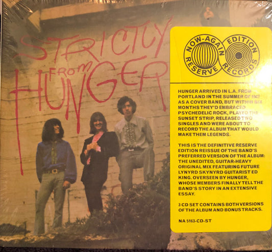 Image of Front Cover of 4935035E: 3xCD - HUNGER, Strictly From Hunger (Now-Again Records; NA 5163, US 2018, Triple Gatefold, Booklet) Clouding on discs  VG/G+