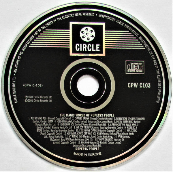 Image of Label Cover of CD - VG+/VG - RUPERTS PEOPLE, The Magic World Of Ruperts People (Circle Records; CPW C103, UK 2001, Jewel Case), ,  - 4416644C