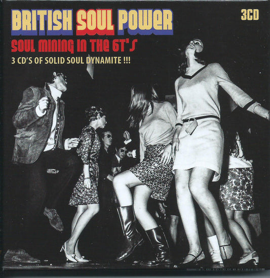 Image of Front Cover of 4935060E: 3xCD - VARIOUS, British Soul Power: Soul Mining In The 6t's - 3 CD's Of Solid Soul Dynamite !!! (Rubble; RUB3CDBOX17, UK 2022, Box Set, Booklet)   VG+/VG+