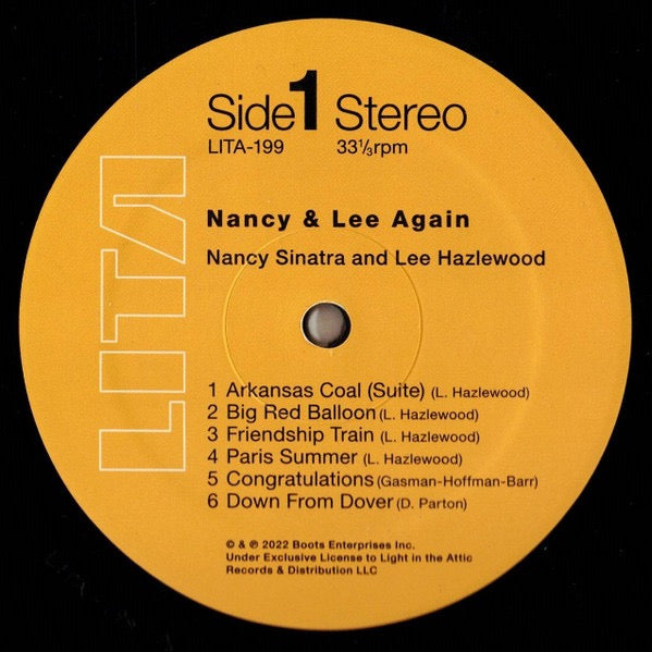 Image of Back Cover of 4915030C: LP - NANCY SINATRA & LEE HAZLEWOOD, Nancy & Lee Again (Light In The Attic; LITA 199-1, US 2023 Reissue, Gatefold, Booklet, With OBI) Still In Opened Shrinkwrap  EX/VG+