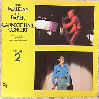 Image of Back Cover of 4925096E: LP - GERRY MULLIGAN / CHET BAKER, Carnegie Hall Concert - Volume 2 (CTI Records; CTI 6055 S1, US 1975)   VG+/VG+