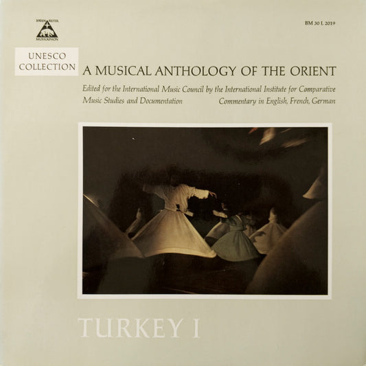 Image of Front Cover of 4925072E: LP - MEVLEVI, A Musical Anthology of the Orient - Turkey I - Music Of The Mevlevi (B�renreiter-Musicaphon Red and White Label; BM 30 L 2019, Germany , Laminated Gatefold Sleeve, Stapled In Booklet)   EX/EX