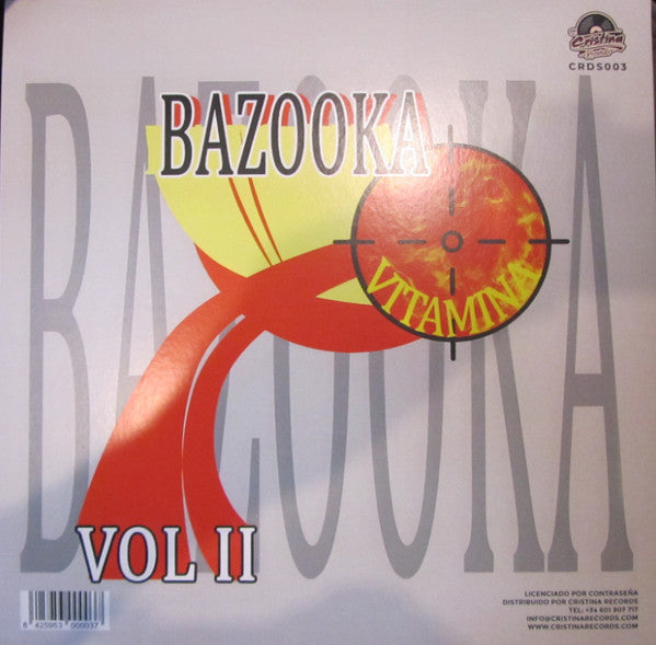 Image of Back Cover of 4945119S: LP - BAZOOKA, Activity / Vitamina (CristinaRecords; CRDS003, Spain 2024, Green Vinyl)   VG+/VG+
