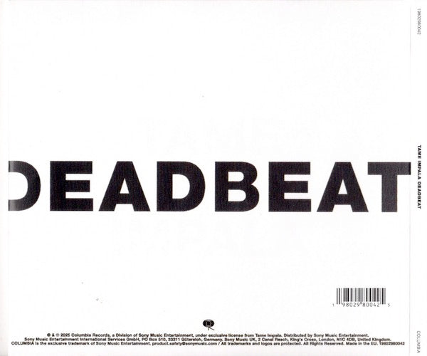 Image of Back Cover of CD - NEW/NEW - TAME IMPALA, Deadbeat (Columbia; 19802980042, Europe 2025), ,  - 4915161C